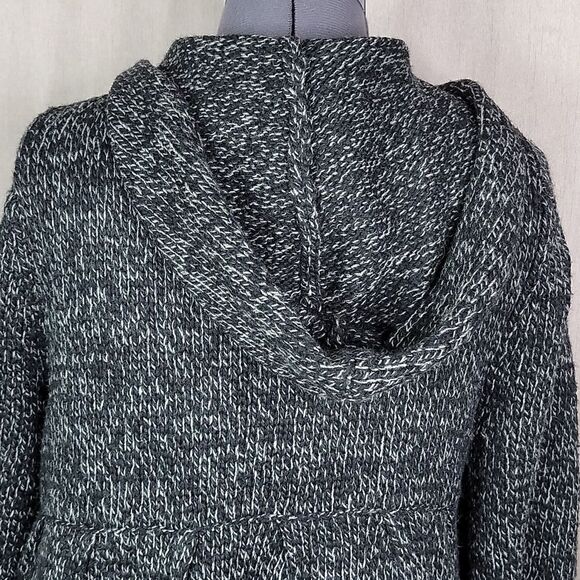 SOPHIA MAX Black and White Hooded Cardigan Sweater Size Small - Picture 6 of 8